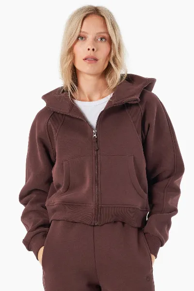 ORGANICATION ORGANICATION Damen vegan Hoodie Full Zip Joddy Bitter Chocolate