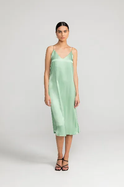 Lovjoi LOVJOI Damen vegan Kleid Elanie Mild Grün