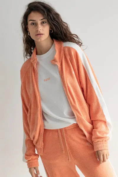 Clotsy Clotsy Herren vegan Trainingsjacke Aprikose