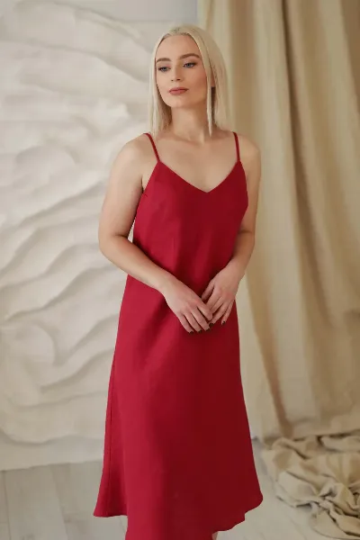 Amber Linen Amber Linen Damen vegan Kleid Sperlonga