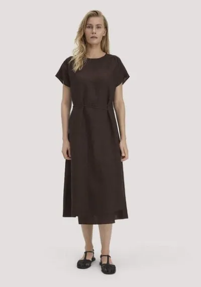 hessnatur hessnatur Gewebe Kleid mit Wickeloptik Midi aus reinem Leinen