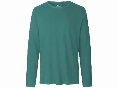 Neutral Neutral Bio-Herren-Langarmshirt mit Rundhalsaussschnitt teal,