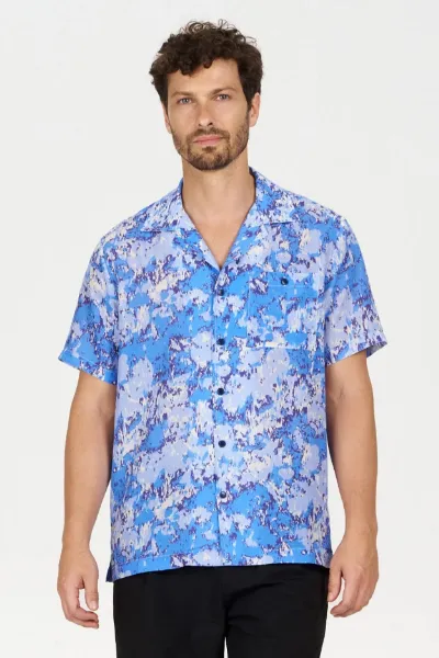 KOMODO KOMODO Herren vegan Hemd Spindrift Acid Blue