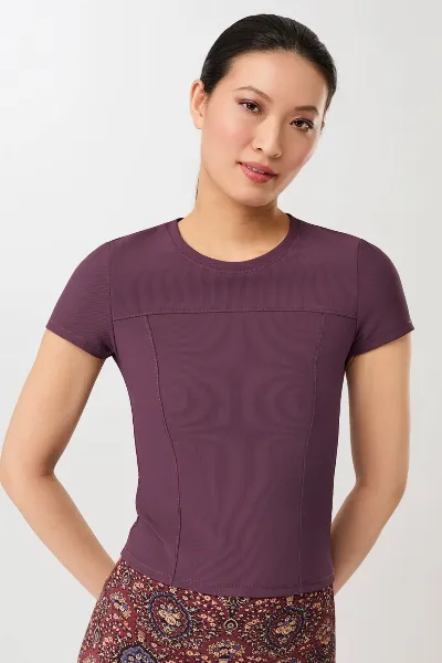 mandala MANDALA Damen vegan T-Shirt Fitted Burgundy