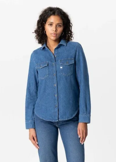 MUD Jeans MUD Jeans Langarmbluse - Shirley Shirt - aus einem Baumwoll/Leinen Mix