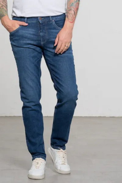 Feuervogl Feuervogl Herren vegan Jeans Finn Fashion Blau