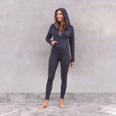 Jaya Jaya DEVI - Damen - Jacke mit Kapuze für Yoga und Freizeit