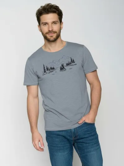 GreenBomb GREENBOMB Bear River Spice - Sportliches T-Shirt aus Bio-Baumwolle / hochwertiger Print / GOTS / Fair & Vegan