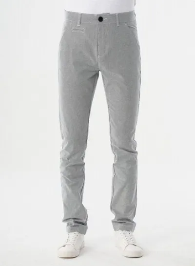 ORGANICATION ORGANICATION Slim Chino-Hose aus Bio-Baumwolle mit Streifenmuster