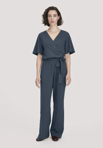 hessnatur hessnatur Damen Jersey Overall Relaxed aus Bio-Baumwolle - blau