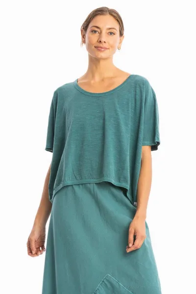 RAVENS VIEW IBIZA RAVENS VIEW IBIZA Damen vegan Top Square Aqua Grün