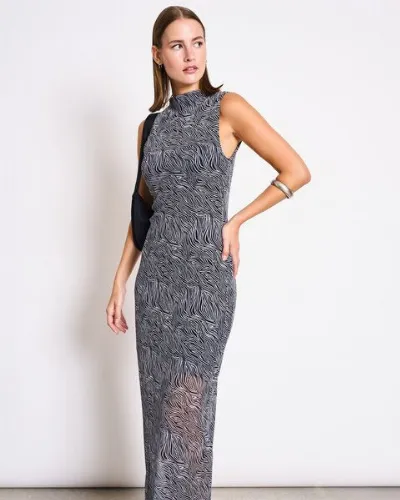JAN N JUNE JAN N JUNE Mesh Maxi-Kleid CULEX