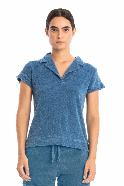RAVENS VIEW IBIZA RAVENS VIEW IBIZA Damen vegan Polo Alexa Terry Maui Blau