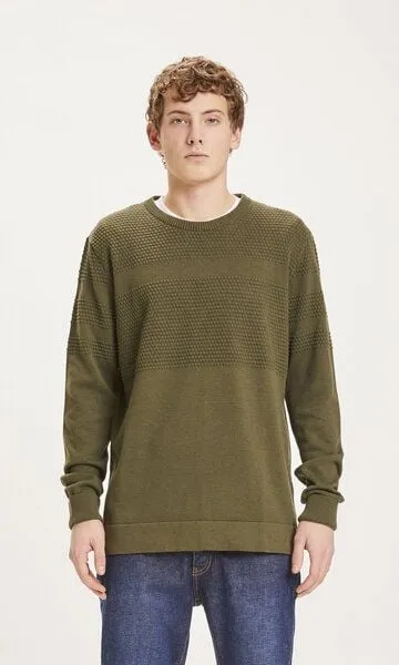 KnowledgeCotton Apparel KnowledgeCotton Apparel Strickpullover FIELD Bobble Knit aus Bio-Baumwolle
