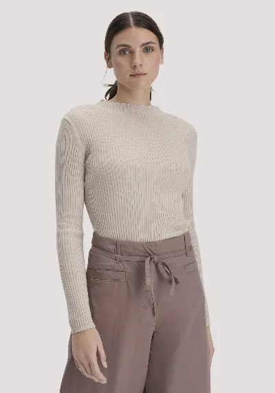 hessnatur hessnatur Damen Strick Pullover Fitted aus TENCEL™ Lyocell mit Bio-Baumwolle - beige