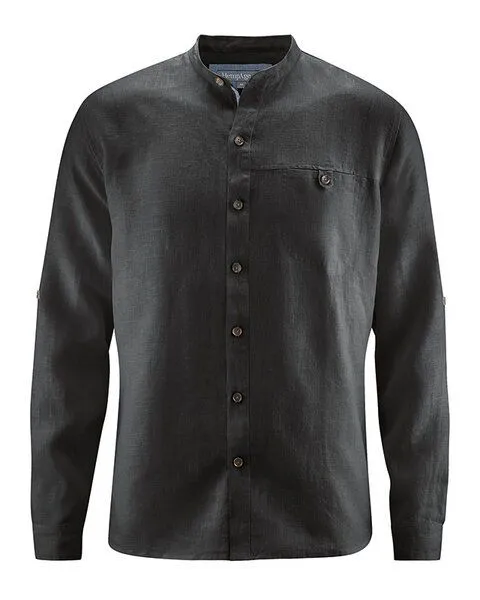 HempAge HempAge Stehkragen Freizeithemd aus 100% Hanf