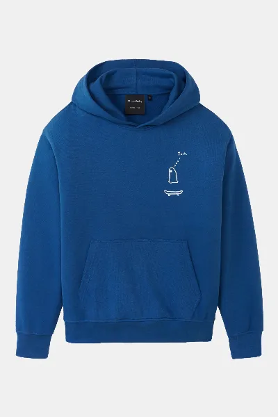 recolution Recolution Herren vegan Hoodie Olive Falscher Weg Lapis Blue
