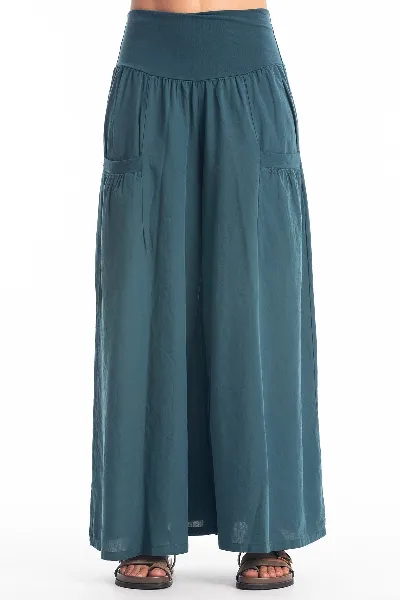 RAVENS VIEW IBIZA RAVENS VIEW IBIZA Damen vegan Rock Hose Funky Ocean Blue