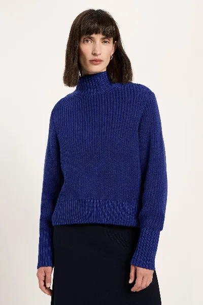 Lanius Strickpullover Grobstrick Blau