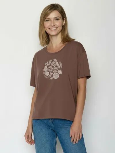 GreenBomb GREENBOMB Veggie Patch Feel - Lässiges T-Shirt aus Bio-Baumwoll-Mix / hochwertiger Print / GOTS / Fair & Vegan