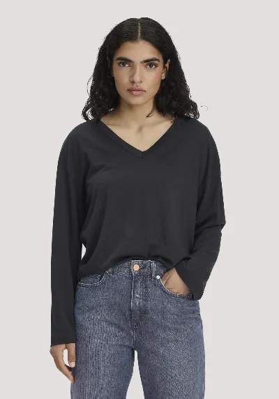 hessnatur hessnatur Damen Longsleeve Oversize aus TENCEL™ Lyocell und Bio-Baumwolle