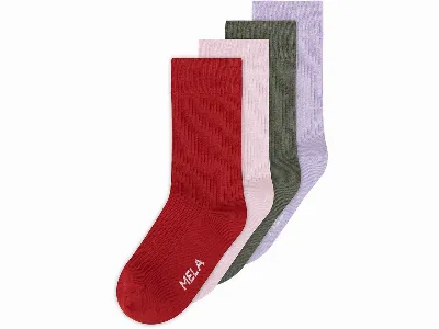 MELA MELA 4er-Pack Bio-Socken Ripped, mix spring blossom,