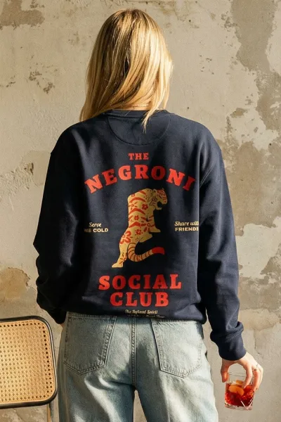 The Refined Spirit The Refined Spirit Damen vegan Sweatshirt Unisex The Negroni Social Club French Navy