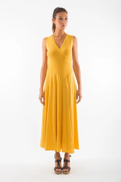 RAVENS VIEW IBIZA RAVENS VIEW IBIZA Damen vegan Kleid Ã„rmellos Veronika Gold