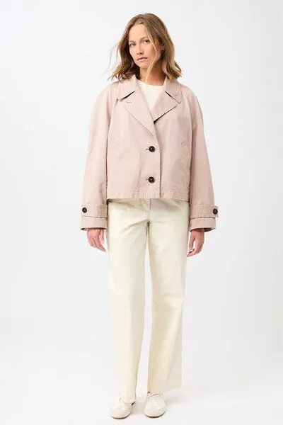 LangerChen LangerChen Kurze Trenchjacke aus Bio-Baumwolle