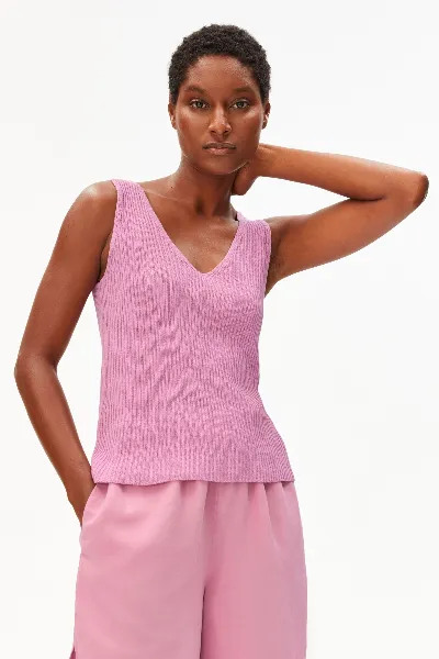 ARMEDANGELS Stricktop Linen Blend Rosa