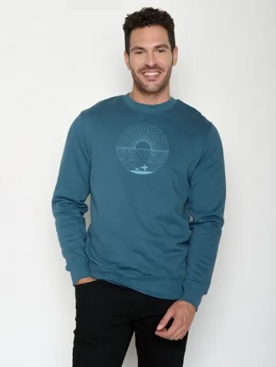 GreenBomb GREENBOMB Surf Friends Wild - Gemütliches Sweatshirt aus Bio-Baumwolle / hochwertiger Print / GOTS / Fair & Vegan