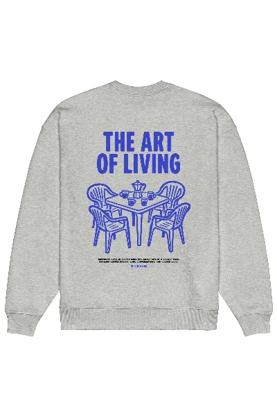 The Refined Spirit The Refined Spirit Damen vegan Sweatshirt In Oversized The Art Of Living Heather Grey