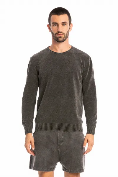 RAVENS VIEW IBIZA RAVENS VIEW IBIZA Herren vegan Strickpullover Keanu Anthrazit