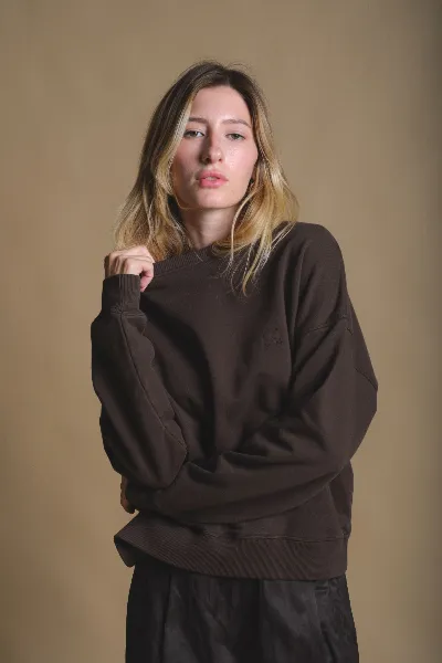 Trendsplant Trendsplant Damen vegan Pullover Essential Heavyweight Delicioso Braun