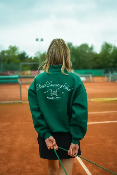 DIRTS DIRTS Damen vegan Pullover Quarter Zip Country Club Court