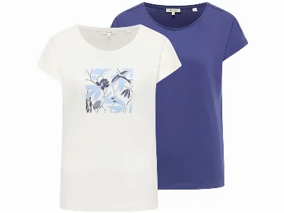 tranquillo tranquillo 2er-Set Bio-Damen-T-Shirt Miiaa aus Bio-Baumwolle, various,