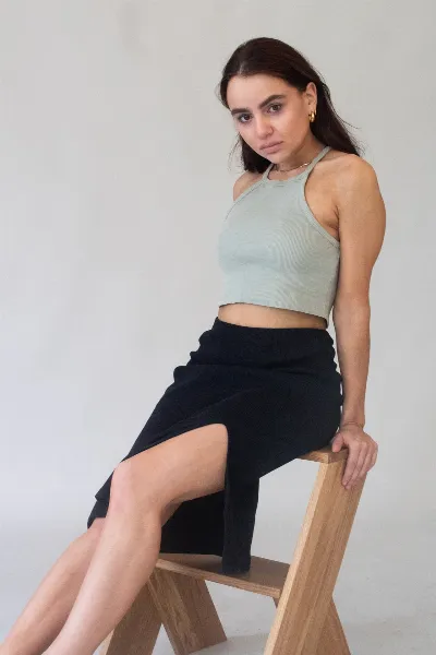 Marenika Marenika Damen vegan Crop Top Audrey Sage