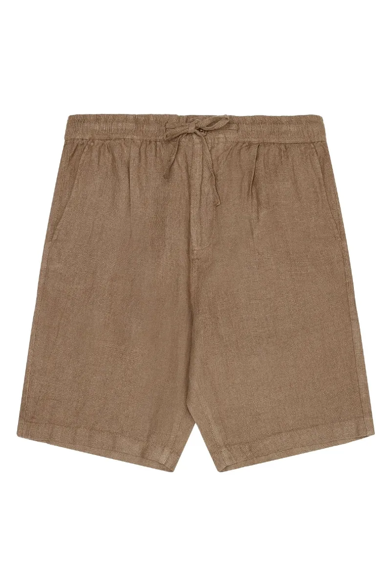 KnowledgeCotton Apparel Shorts Fig Loose Leinen