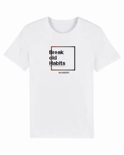 Human Family Human Family Unisex Bio T-Shirt Maestro - Break Habits in weiß