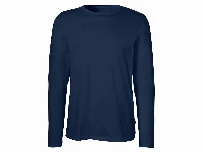 Neutral Neutral Bio-Herren-Langarmshirt mit Rundhalsaussschnitt dunkelblau,