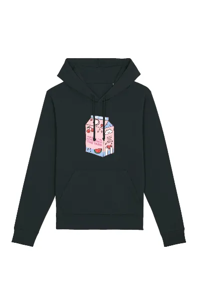 Oat Milk Club Oat Milk Club Damen vegan Hoodie My Oat Milk Freees All The Cows From The Yard Unisex