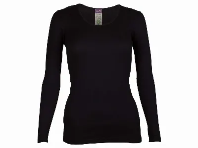 Living Crafts Living Crafts Bio-Damen-Langarmshirt Johanna schwarz,