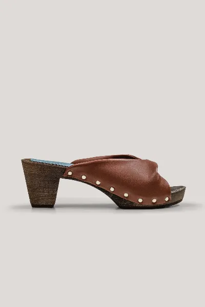 AGAZI AGAZI Damen vegan Clogs All That She Wants! Veganes Ã–ko-Leder Karamell
