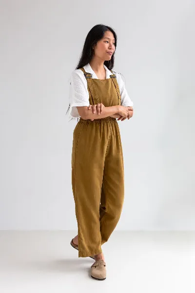 TWOTHIRDS TWOTHIRDS Damen vegan Dungaree Hornos Dijon Senf