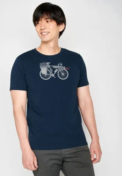 GreenBomb GREENBOMB Bike Night Guide - Sportliches T-Shirt aus Bio-Baumwolle / hochwertiger Print / GOTS / Fair & Vegan