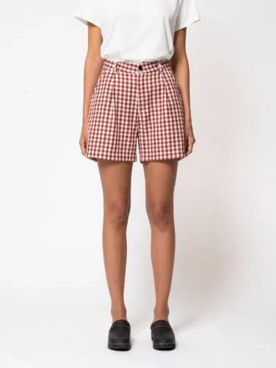 Nudie Jeans Nudie Jeans Damen Shorts WIOLA Checked, Red-White
