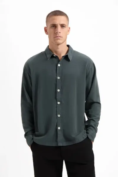 Kuyichi Kuyichi Herren vegan Overshirt Ls Jack Woodland Gray