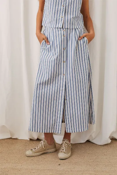 TWOTHIRDS TWOTHIRDS Damen vegan Rock Reyneke Sailor Stripes