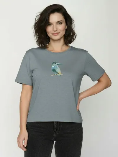 GreenBomb GREENBOMB Bird Look Nova - Kastiges T-Shirt aus Bio-Baumwolle / hochwertiger Print / GOTS / Fair & Vegan