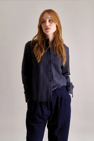 KOMODO KOMODO Damen vegan Hemd Kenji Navy